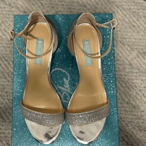 Blue by Betsey Johnson Sparkling Silver Heels